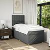 Maison Exclusive - Sommier à lattes de lit avec matelas Gris foncé 80x200 cm Tissu