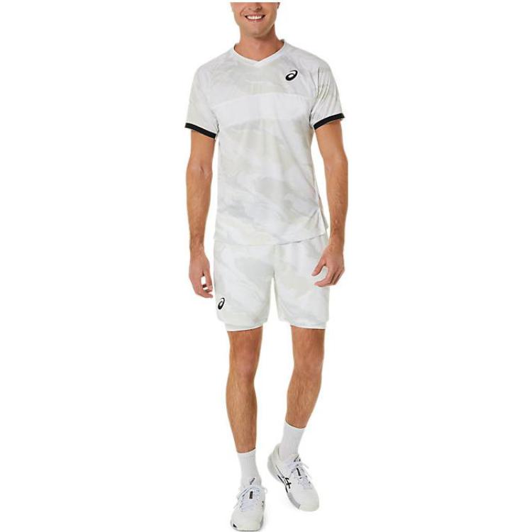 Asics Match Graphic 7In Short Logo Men Shorts Bright-White 2041A248-100