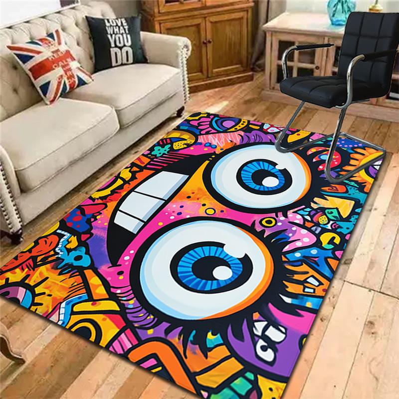 Colorful Graffiti Art Rug Floor Mat for Living Room or Bedroom Soft and Comfortable Carpet a Gift for Birthday and Holiday.MFF0918164
