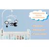 Baby Crib Mobile for Crib with Hanging Rotating Toys, Nursery Mobile with Music Box, Black and White Mobile for Baby Newborns 0-24 Months