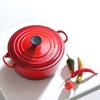 Le Creuset Cocotte induction cherry Japanese Ronde, enamel, compatible, 16cm, red, 2501-16-06 [Official Product]