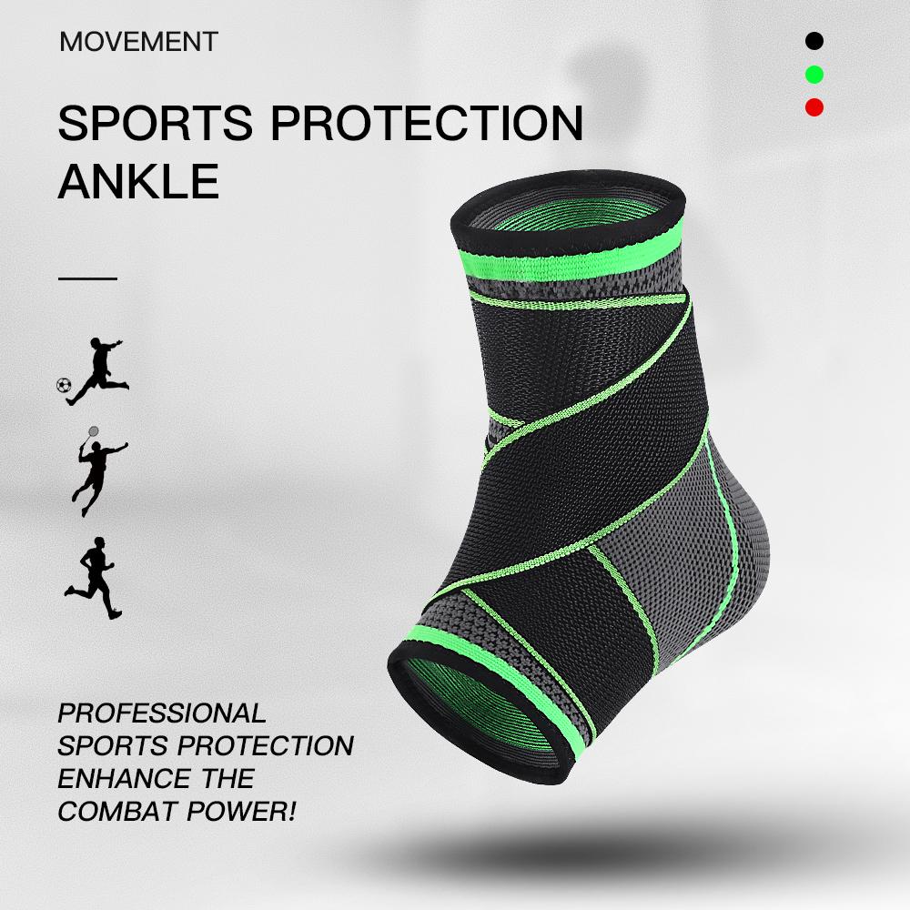 1 PZ Cavigliera Elastica a Trama 3D Manicotto di Supporto a Compressione per Sport Palestra Fitness Protezione Piede