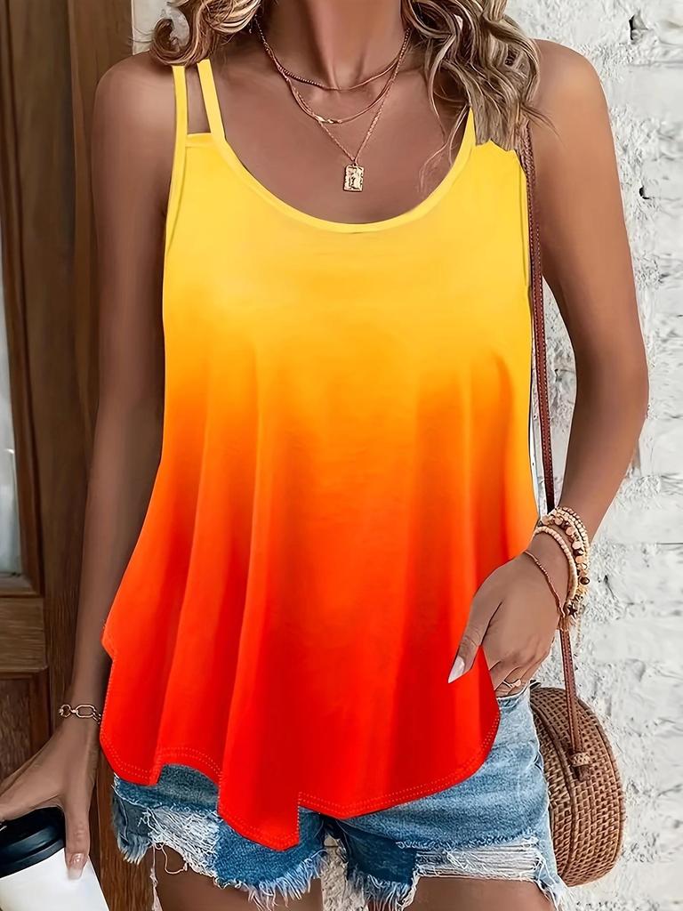 European & American Women's Gradient Sleeveless Color-Changing Camisole 2026