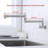 Handun Wall-Mounted Foldable Single Cold Faucet for Mop Sink/Kitchen with Dual Spray Modes