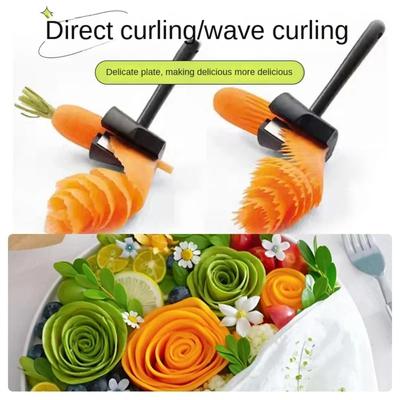 1 Pièce Coupe-légumes spirale manuel Éplucheur spirale Fruits Dispositif Gadget de cuisine Rouleau Fleur Outil décoratif
