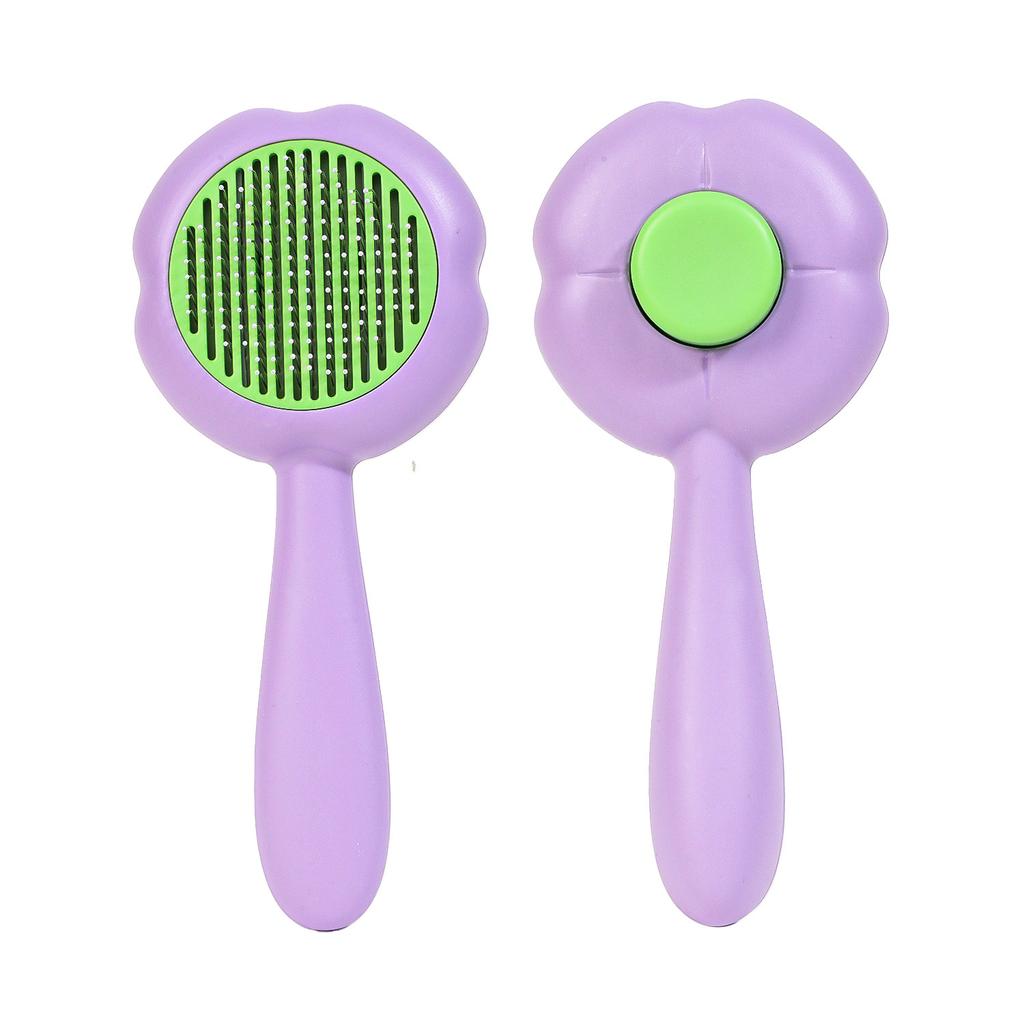 Selbstreinigende Bürste für Haustiere Spot Edelstahlnadel weicher Griff Stahlbürste Katze loses Fell Katzenbürste Zubehör