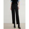 ELLE Women's Fleece-Lined French Knit High-Waist Straight-Leg Cropped Pants