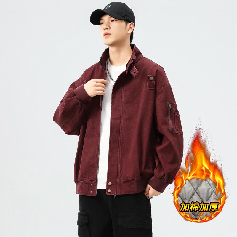 Куртка в стиле милитари с воротником-стойкой — фото 9