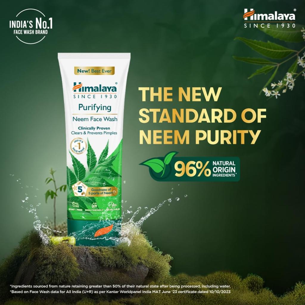 Himalaya Purifying Neem Face Wash 300ml Gel For Clear Smooth Skin And Gentle Daily Cleansing For Men And Women All Skin Types