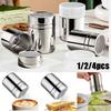 1/2/4pcs Silver Stainless Steel Mesh Tube Type Dusters Dusting Salt Shaker Spice Salt Sugar Pepper Kitchen Filter Cooking Tools