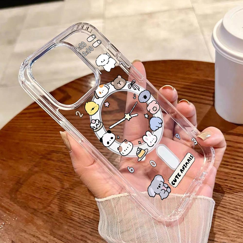 Magnetische Handyhülle für iPhone 12 14 16 17 Pro 17 16 15 14 13 12 Pro Max 12 13 14 15 16 Hochwertige Stoßfeste Hülle Vollständiger Schutz Niedlicher Stil