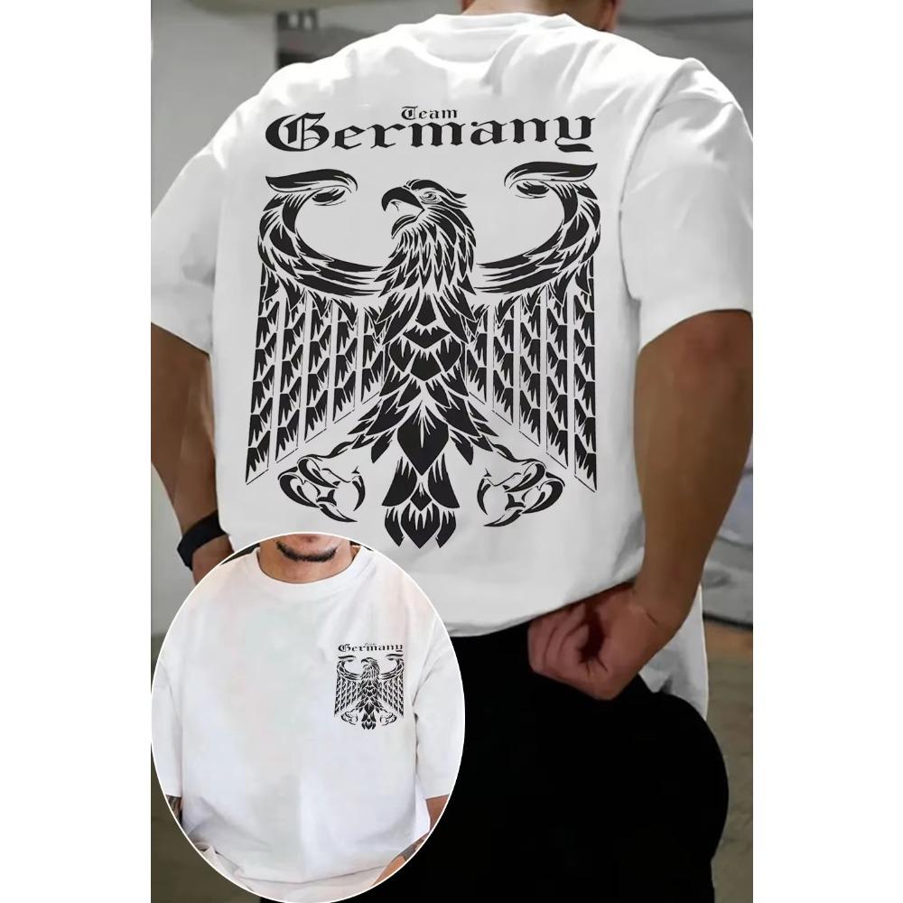 2026 Summer Hot Sale Fashion Deutschland Graphic T Shirt Men Women Hip Hop Streetwear T-shirt Y2K Gothic Cotton Oversized T-shirts