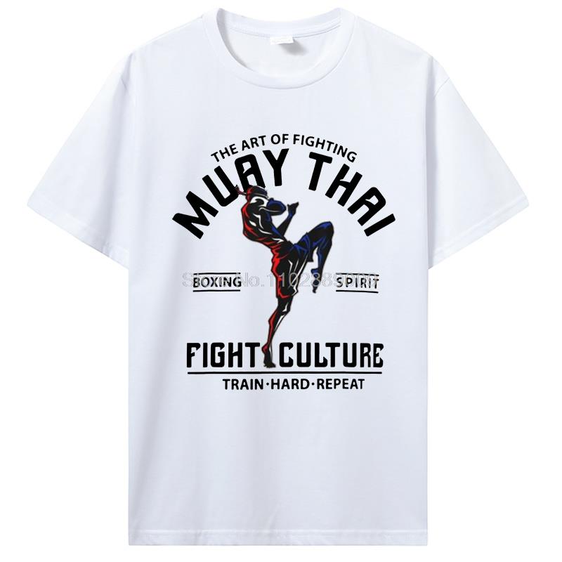 Summer Men Fashion Brand Cotton T Shirt Cool Muay Thai T-shirt Men Wai Kru Thailand Men Casual Tee TShirt Harajuku Tops