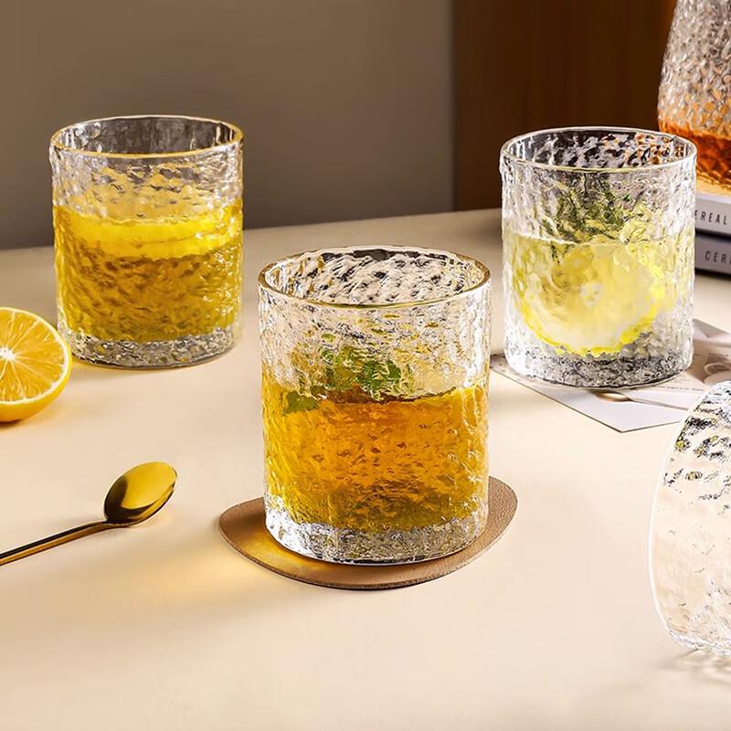 

Chuangbaosen 300ml Glacier Glass Cup Set with Tray (6-Pack)