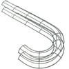 2 Pcs Green Ribbon Christmas Wreath Decoration Candy Cane Shape Frame Iron Ring Accessory Garland Bride