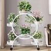 Movable Iron Multi-Tier Flower Pot Stand