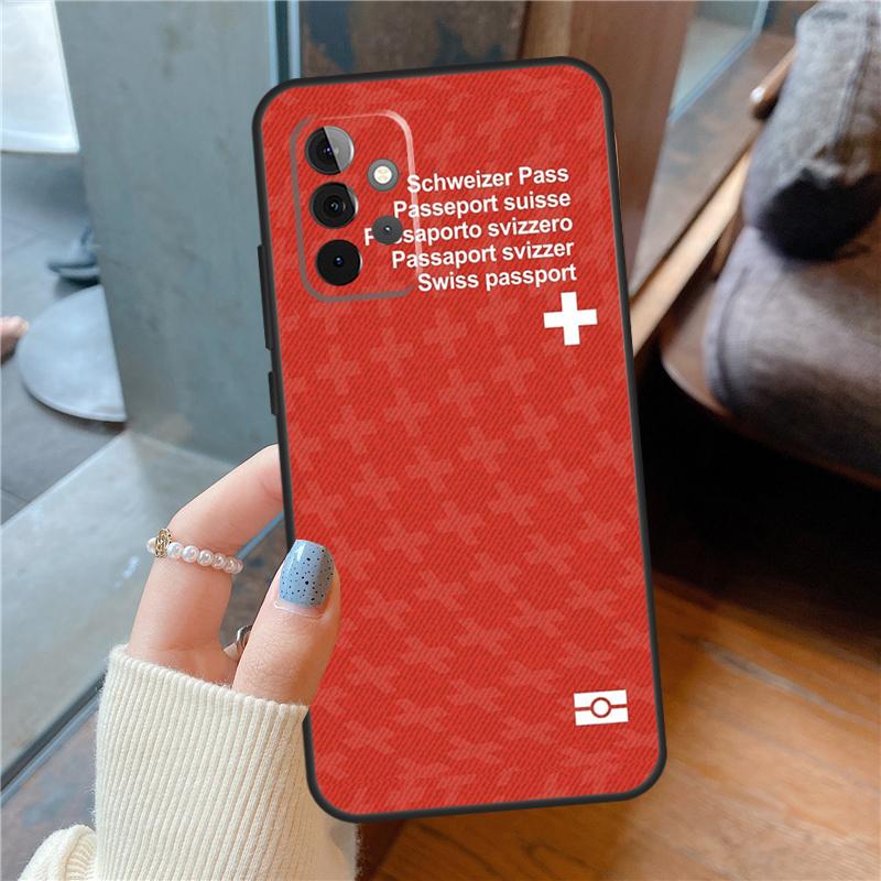 Szwajcaria Szwajcarska Flaga Etui Dla Samsung Galaxy A06 A14 A56 A36 A26 A16 A54 A34 A12 A32 A52 A13 A33 A53 A15 A35 A55