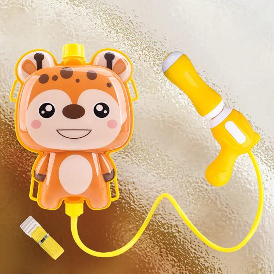 Cartoon Backpack Water Toy with 1000ml Tank Push-Pull Water Toy for Kids Outdoor Summer Toy for Pool Beach