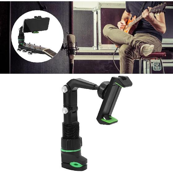 VBESTLIFE Guitar Headphone Holder Mount, 10Pcs Picks and Wiping Cloth for Teaching Video Recording Performance Accessory