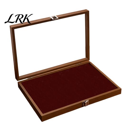 Jewelry Box with Partitions Ring Storage Box, Durable Wood Compartmentalized Design, Soft Neat And Orderly Velvet Interior Multi-grid Organizer,