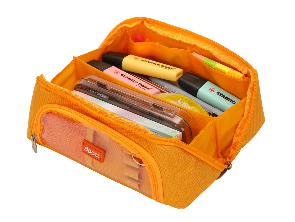 Kids School Supplies Big Capacity Zipper Pencil Case with Handle Filing Product for Students