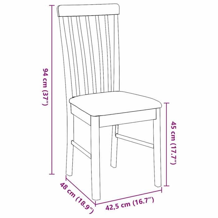 VidaXL Chaises à manger coussins 2 pcs blanc bois massif caoutchouc, chaise à dîner, chaise, chaise de salon, chaises à 4102506