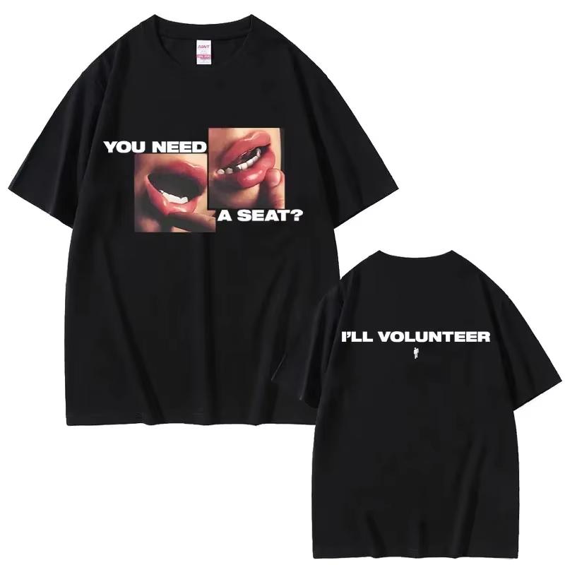 Colpiscimi Forte e Piano Hai Bisogno di una Sedia Mi Offro Volontario Stesso Stile Magliette Unisex Moda Unisex Magliette Musica Pop Maglietta Oversize