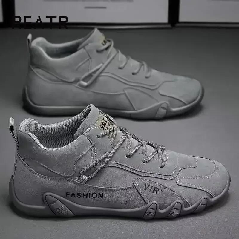 Men's breathable and anti slip work shoes for spring and autumn, fashionable sports shoes for men's outdoor hiking sports shoes