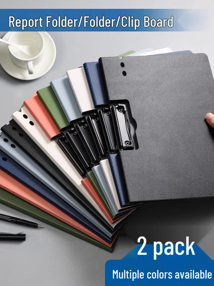 Многофункциональный планшет формата А4 с кольцевым механизмом и двойными зажимами - Доска для письма и записная книжка для хранения Single Clip Matte Black 1-pack 860₽