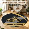Tapis Rond Nom Personnalisé Motif FC Cologne Tapis Antidérapant Décor de Sol pour la Maison