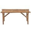 VidaXL Banc de jardin pliable avec coussin 118 cm Bambou