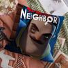 Beliebtes Horrorspiel H-Hello N-Neighbor 2 Kissenbezug Sofakissenbezug Heimzimmerdekoration Kindergeschenk
