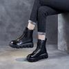 Winter 2026 New Thick-soled Heightening Martin Boots Retro Short Boots Leather Square Head Women's Boots Soft Leather Boots Women's