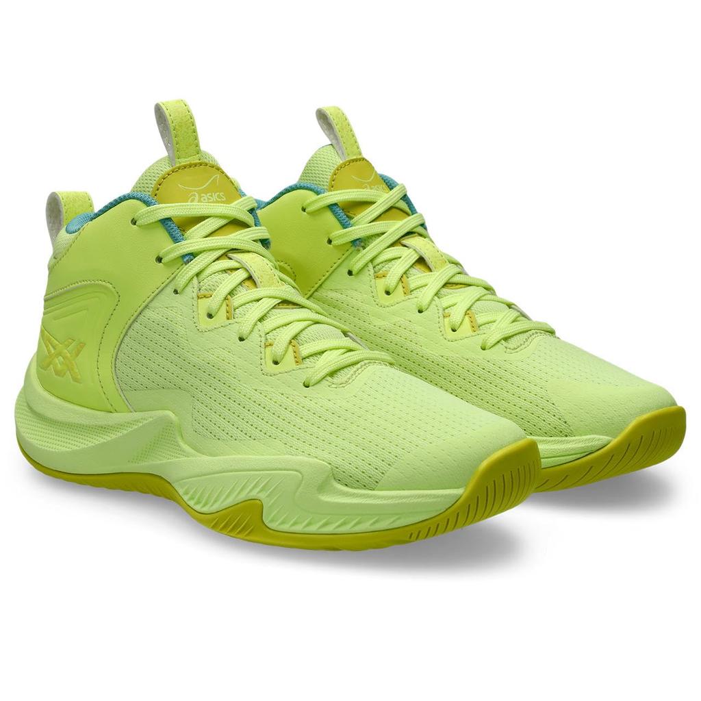 Asics NOVA SURGE 3 GS Basketball Shoes Size 751 Size 2E (1064A017), Unisex, (Lucid Yellow/Cactus), 22.5 Cm,