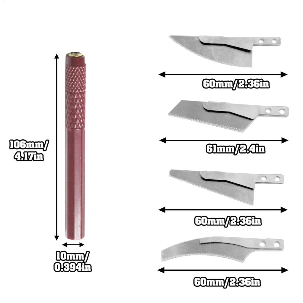 Model Craft Hand Saw Craft Tools Hand Model Saw Kit Hobby Craft Saw Hacksaw Tool Kit with 4 Craft Cutters for Handcrafted