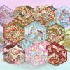 Kawaii 3D Landscaping Stickers Cartoon Miniature Scene Visual Stacking Three-dimensional Stickers Christmas Gift For Ren