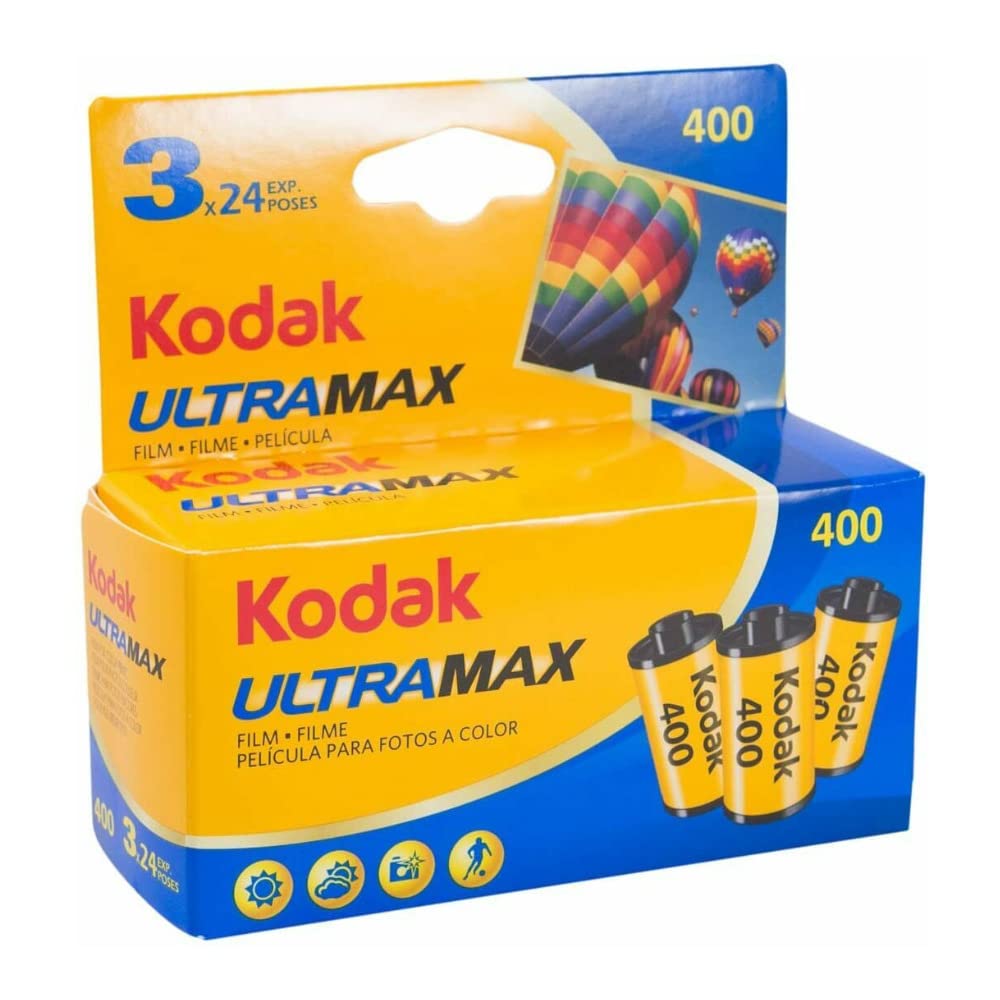 Kodak ULTRAMAX 400 Color Negative Film, 35mm, 24 Exposures, Pack of 3, 6034052
