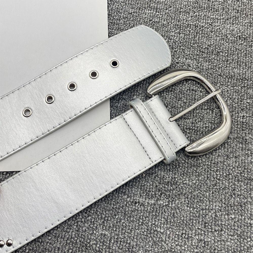 Y2K Punk Belt PU Leather Hiphop Jeans Belt New Waistband
