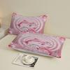 Dolphin Print Fitted Sheet Set Pink Dolphin Pattern Bedding With Pillowcases For Bedroom Decor