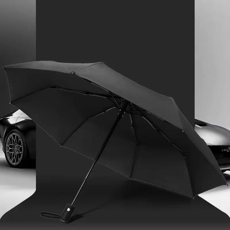 Autoaufkleber Tesla Auto Faltbarer Regenschirm Tragbarer Automatischer Sonnenschutz Für Tesla Emblem Model S Model X Model 3 Roadster Cybertuck A