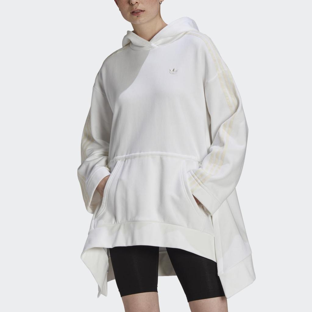 adidas Originals Women's Oversized Longline Hoodie White Female GN3099