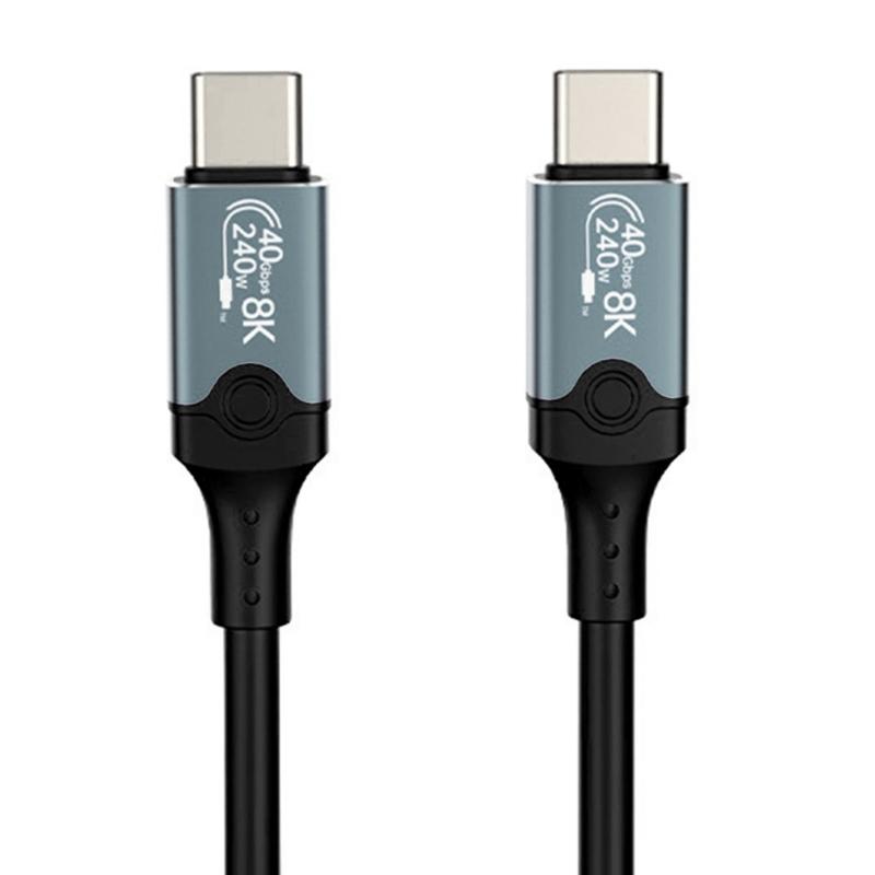 USB4 Cable 40Gbps USB C To USB C 240W Fast Charging Display Cable Support 8K@60Hz 40Gbps Data Cable for Smartphone