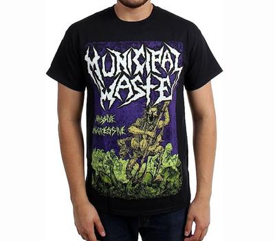 MUNICIPAL WASTE Cd Cvr MASSIVE AGGRESSIVE Official SHIRT 2XL  Fatal Art Mutation Unisex T-Shirt