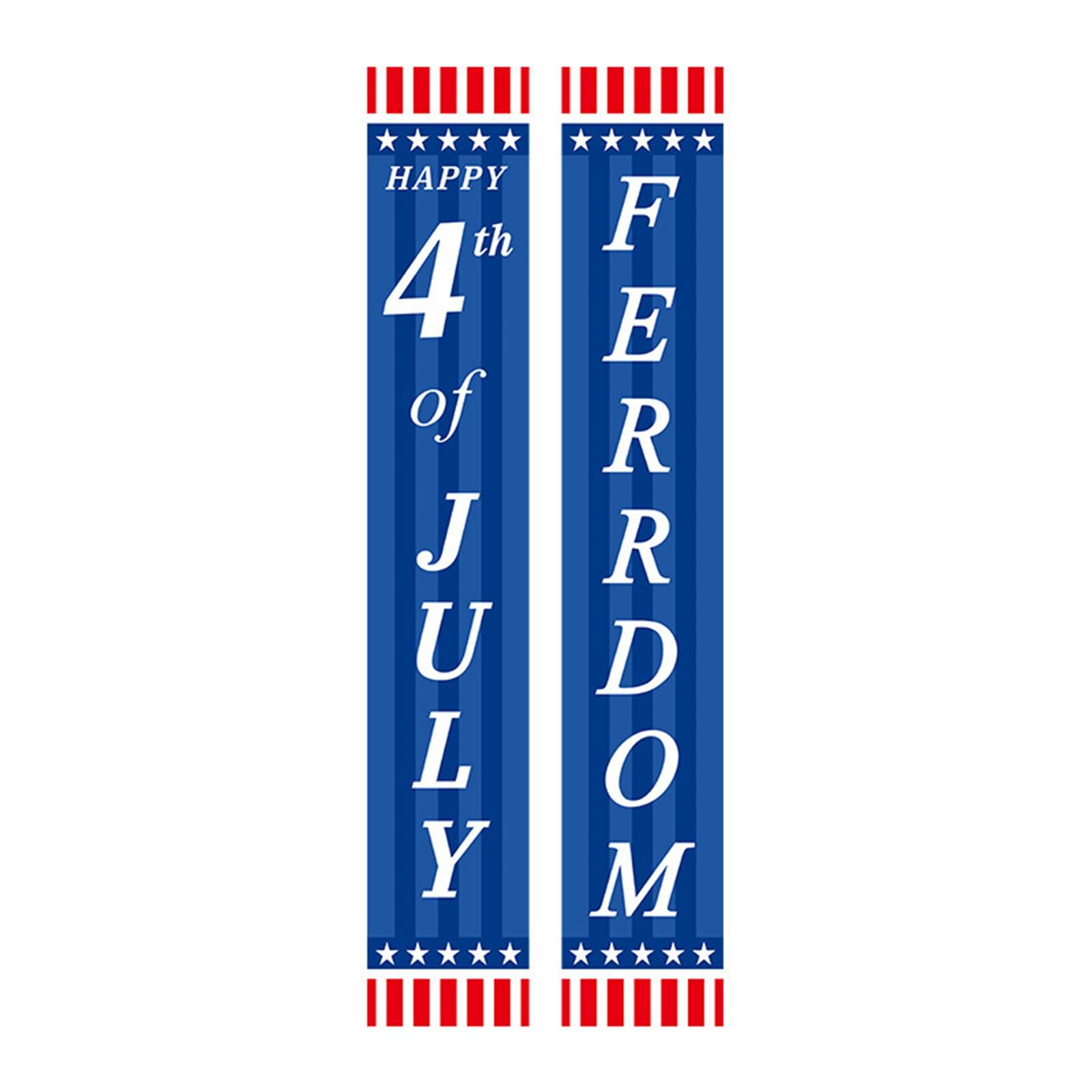 

Знак на крыльце 4 июля, американское патриотическое украшение двери, рождественский баннер на крыльце, подвесной флаг, баннер для двора, помещения, улицы One Size