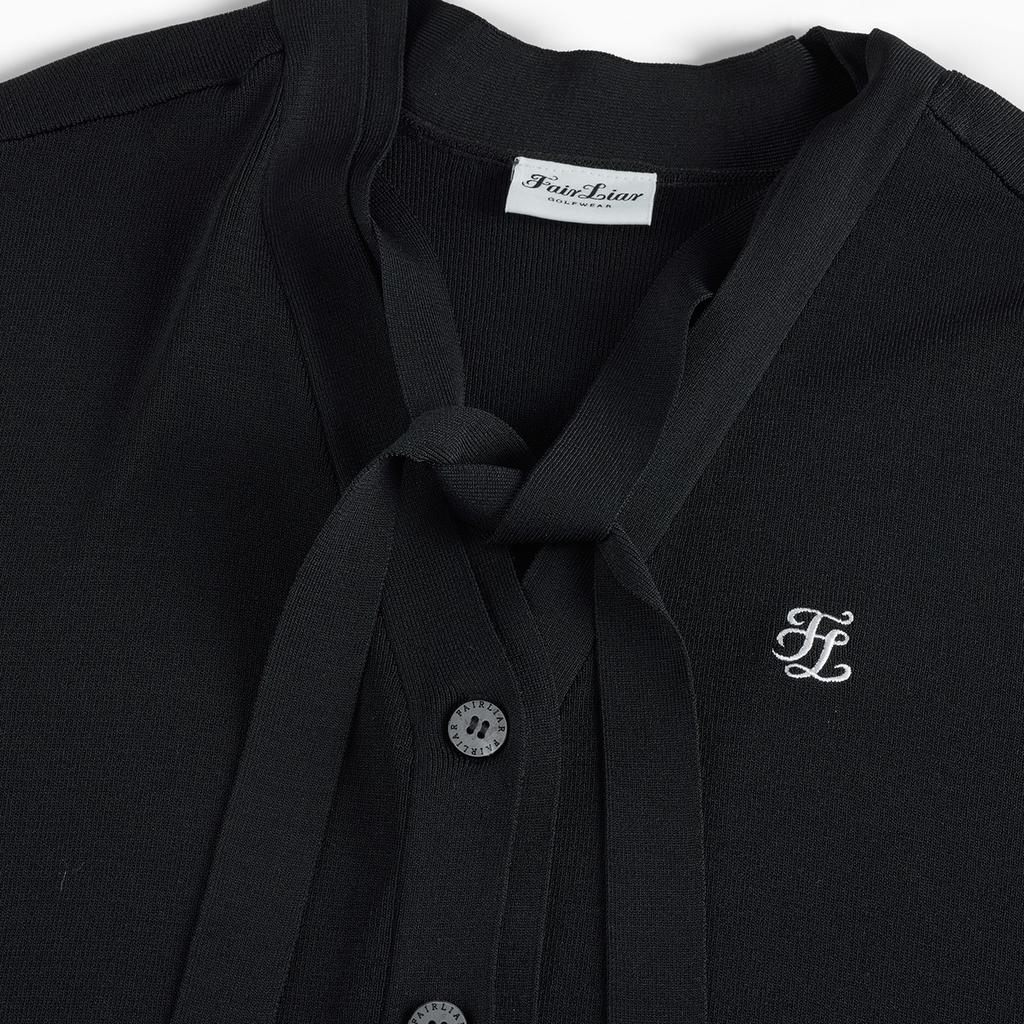 FAIRLIAR GOLF Tie Sleeveless Knit (Black)