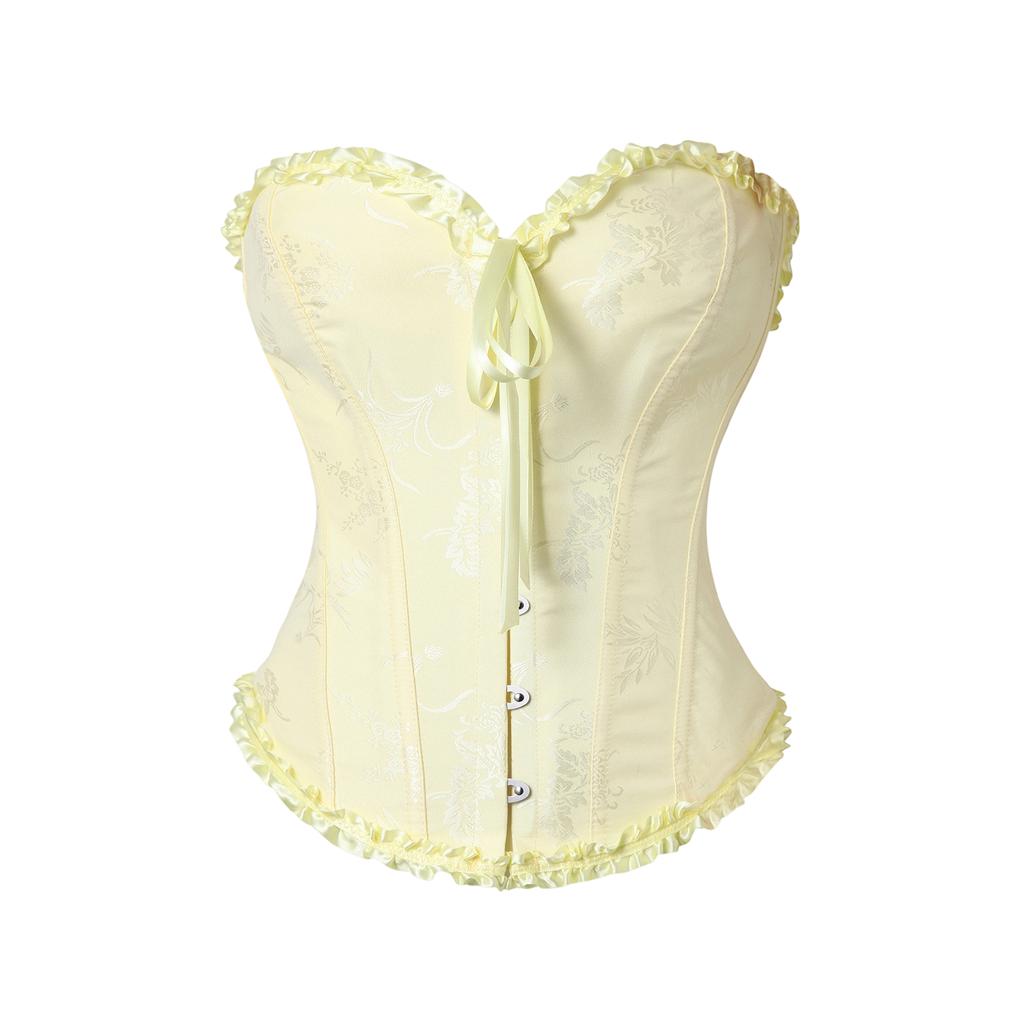 Women's Corset Top with Lace-Up Front Bustier Shapewear for Daily Wear