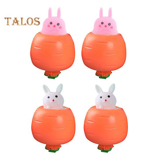 4 szt. Wyskakujący Królik Marchewka Zabawka do Ściskania Uśmierzająca Lęk i Stres Króliczek Rzodkiewka Sensoryczna Zabawka do Ściskania Dzieci Dorośli Warzywo Zwierzę Zabawka Fidget