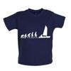 Evolution des Menschen Segeln - Baby Kinder Jungen Mädchen Unisex T-Shirt / Strampler - Segelboote Segler Segeln