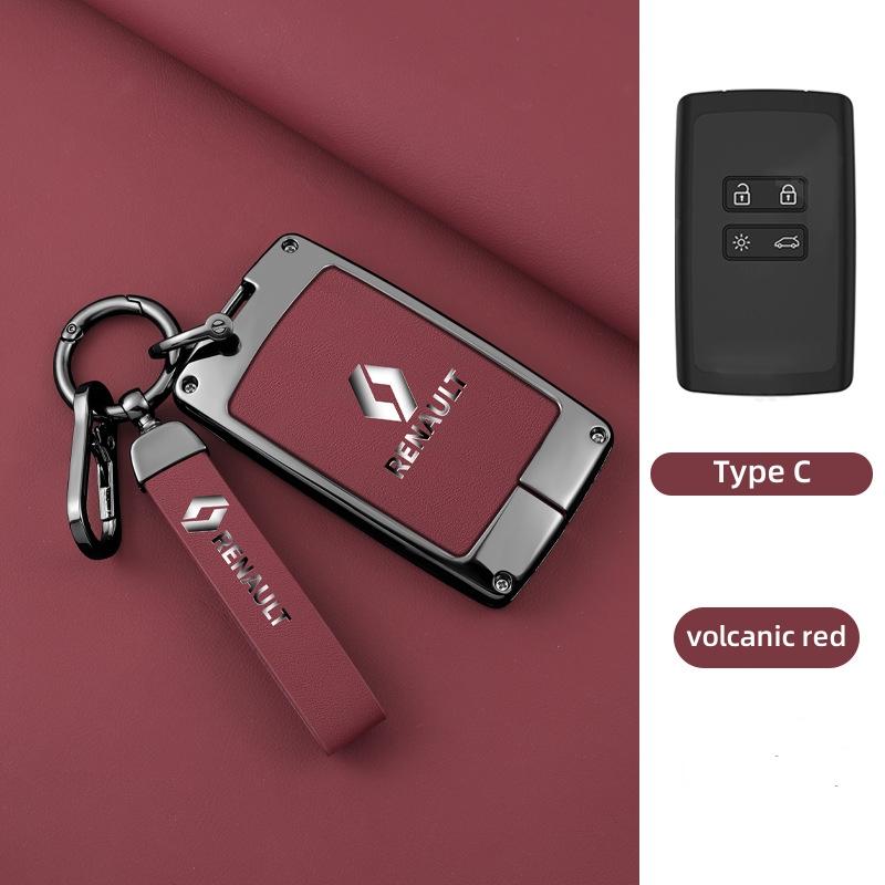 2026 Hot For Renault Interior Stickers Zinc Alloy Car Key Case Cover Shell For Renault Koleos Captur Kadjar Megane Clio Talisman