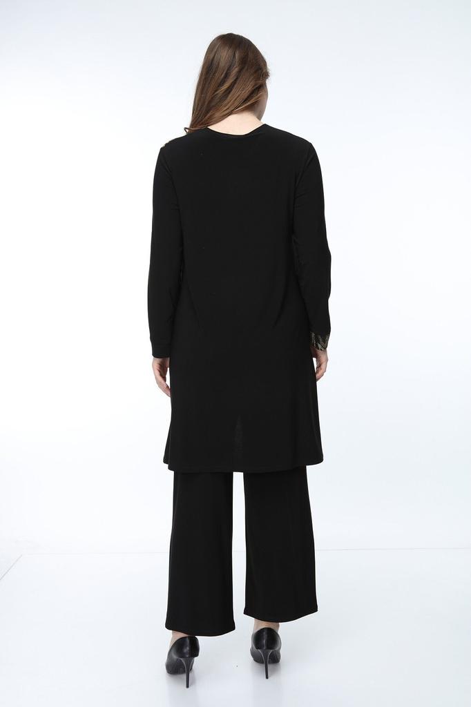 Damski Styl Duży Rozmiar Pod-Górny Zespół Mankiety Asymetryczny Średni Rozmiar Garnitur Spodni